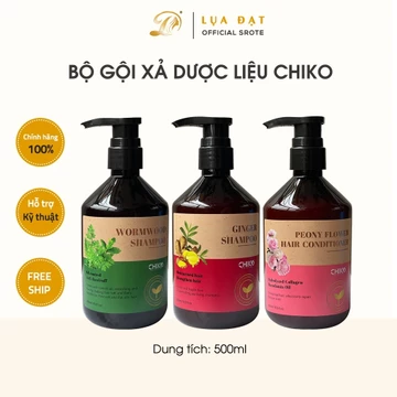 Dầu gội dầu xả dược liệu thiên nhiên CHIKO sạch da đầu phục hồi hư tổn ngăn ngừa gãy rụng tóc 50ml 500ml