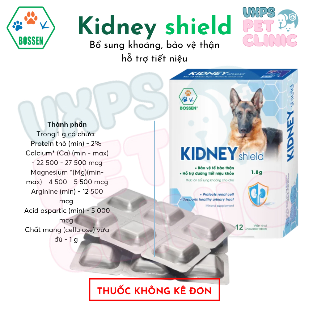 Kidney Shield - Thức Ăn Bổ Sung Khoáng, Bảo Vệ Thận, Hỗ Trợ Tiết Niệu ...