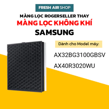 Màng lọc không khí Rogerseller® tương thích Samsung AX32BG3100GBSV, bộ lọc Samsung AX40R3020WU/SV, samsung CFX-B100/GB