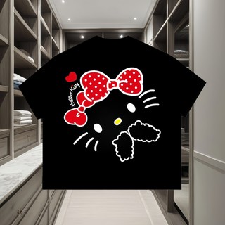 Áo thun KittyCat phông unisex form rộng  nam nữ cổ tròn oversize thoải mái và dễ phối đồ