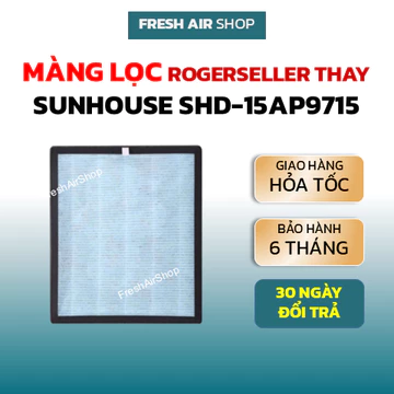 Màng lọc không khí Rogerseller® tương thích SUNHOUSE SHD-AP9715, bộ lọc không khí Sunhouse, lõi lọc không khí Sunhouse