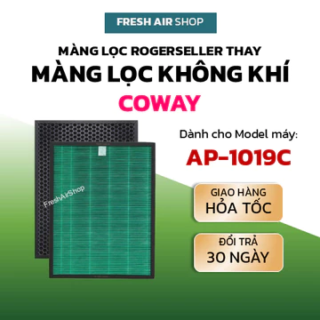 Màng Lọc Không Khí Rogerseller® tương thích Coway Cartridge AP-1019C, Màng lọc Hepa Coway AP-1019C, bộ lọc Coway