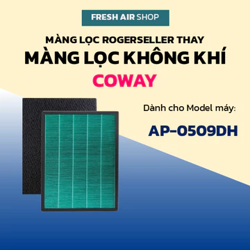 Màng Lọc Không Khí Rogerseller® tương thích Coway Aires (5) AP-0509DH, Màng lọc Hepa Coway, lõi lọc Coway AP-0509DH
