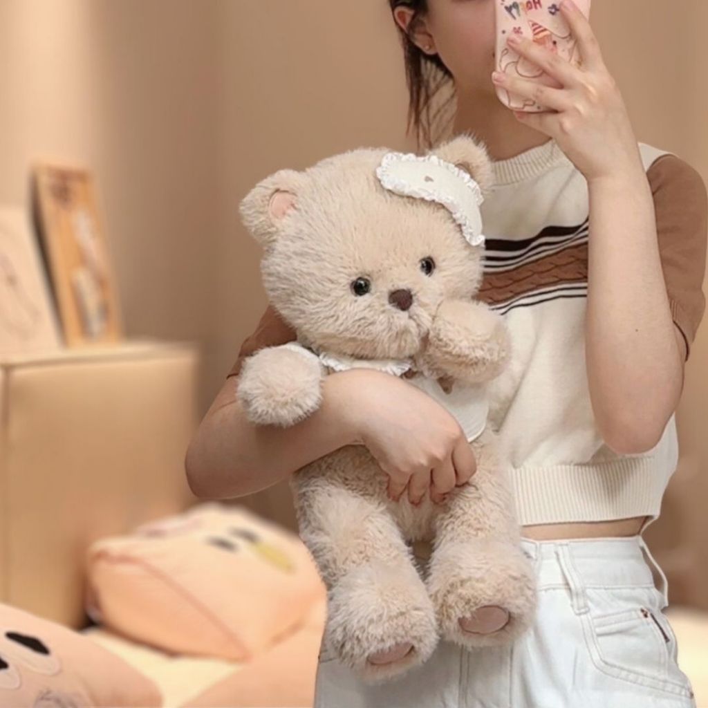 Gấu Bông Tai Thỏ Mềm Mại, Teddy Đeo Yếm Em Bé Quà Tặng Cho Bạn Gái,Trẻ Em Làm Gấu Ôm Ngủ Dịp Sinh Nhật