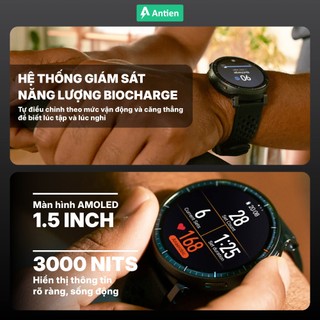 Đồng hồ thông minh Amazfit Active Max 48.5mm | Công Nghệ BioCharge | Màn AMOLED 1.5 inch -Chính Hãng