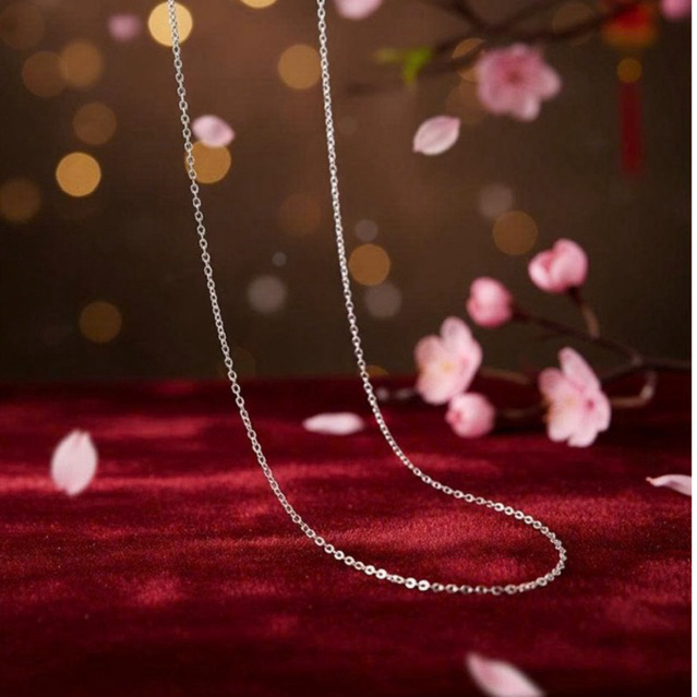 Dây chuyền bạc 925 mắt xích tròn nhuyễn lấp lánh Luna Jewelry
