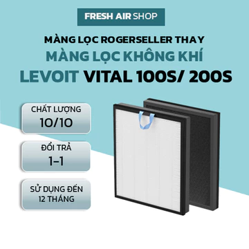 Màng Lọc Không Khí Rogerseller® tương thích Màng Lọc Levoit, Lõi Lọc Không Khí cho máy Levoit Vital 100S, Vital 200S
