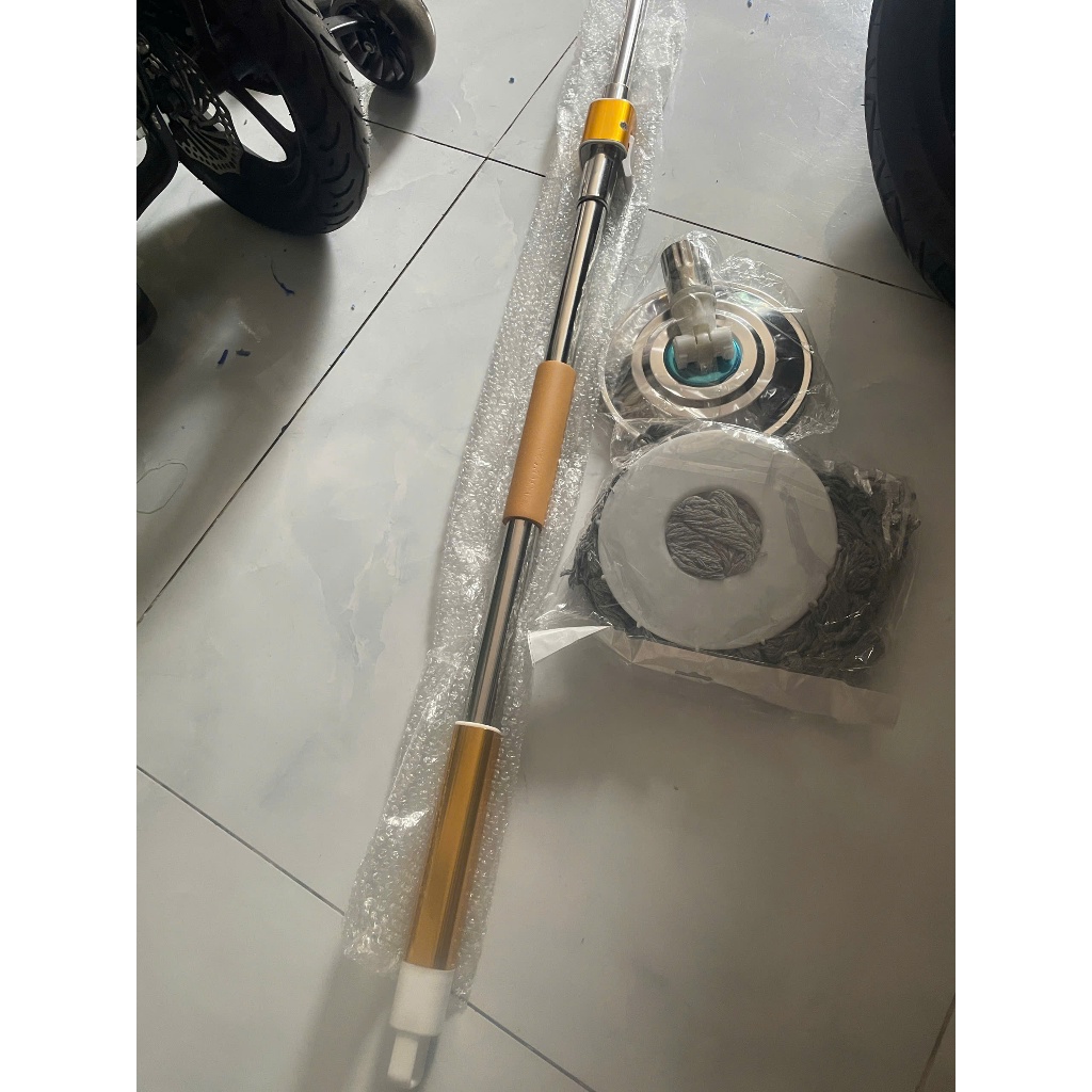 Cây lau nhà thông minh xoay 360 độ loại tốt mâm INOX Khóa Vuông SIÊU XỊN hàng Loại 1