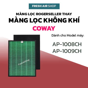 Màng Lọc Rogerseller® tương thích Màng Lọc Không Khí Coway AP-1008CH, AP-1009CH, Màng lọc Hepa Coway, lõi lọc Coway