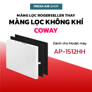 Màng Lọc Rogerseller® tương thích Màng Lọc Không Khí Coway AP-1512HH, màng lọc Hepa Coway AP-1512HH, bộ lọc Coway