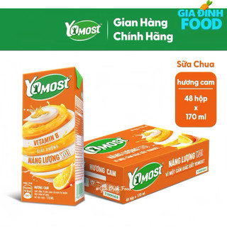 [THÙNG 48 hộp] Sữa chua uống Yomost vị Cam/ Dâu/ Việt quất - 4hộp 170ml