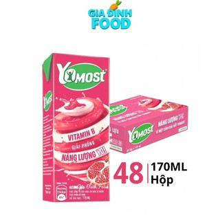 [THÙNG 48 hộp] Sữa chua uống Yomost vị Cam/ Dâu/ Việt quất - 4hộp 170ml