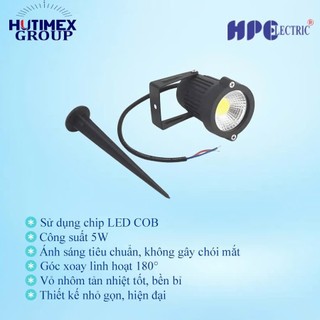 3W- BH 2 NĂM-Đèn rọi cỏ sân vườn , tiểu cảnh chống nước nhôm khối  3w -H99N )