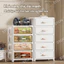 STON Tủ đựng đồ trong suốt dạng ngăn kéo dày Tủ uần áo mini Bàn đầu giường có thể tháo rời Xe ngựa có bánh xe, chống bụi