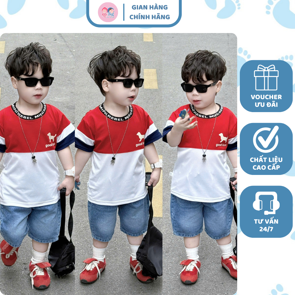 [À ƠI SHOP] C81- bộ cộc cổ viền đen chữ chạy - a116.855
