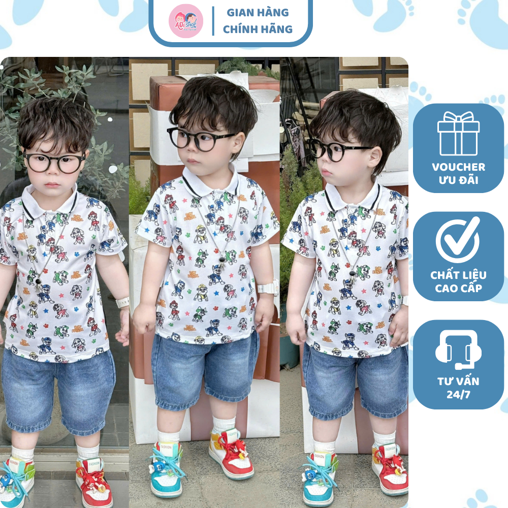 [À ƠI SHOP] C84- bộ polo quần bò chó cứu hộ mới- a116.856