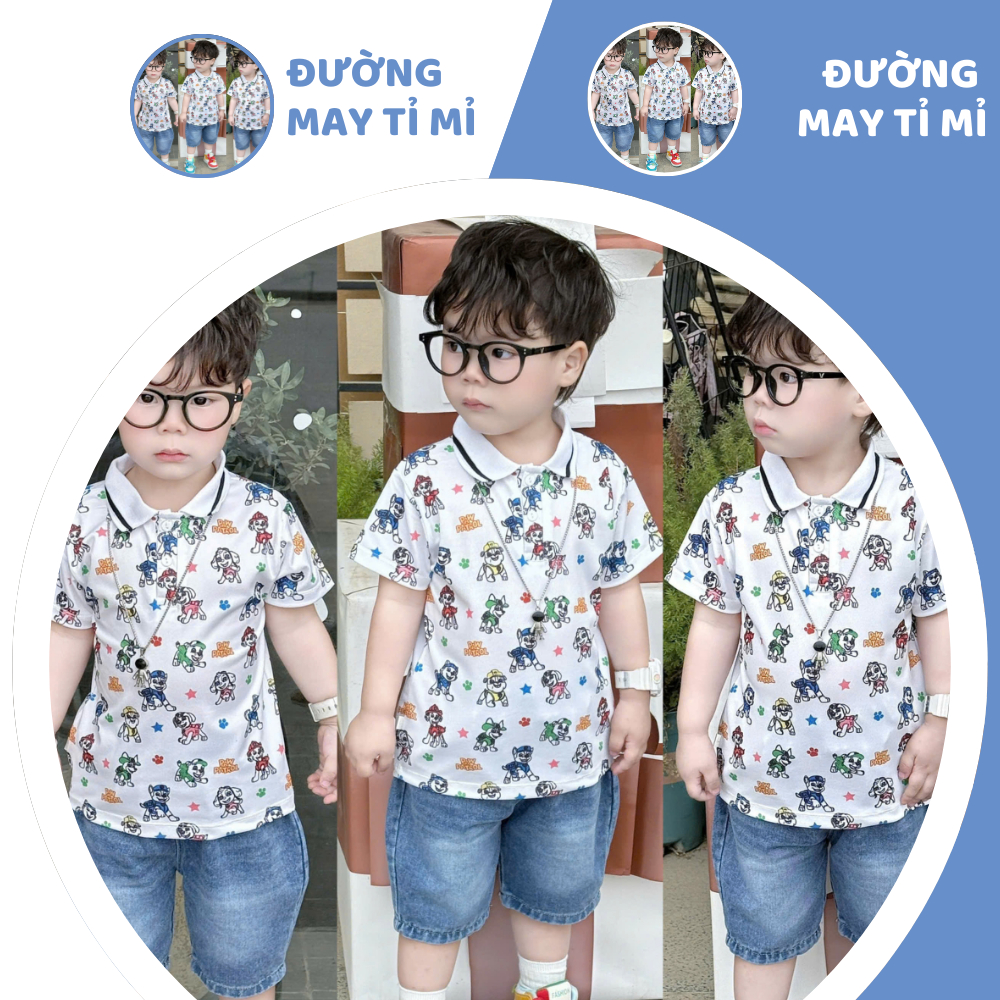 [À ƠI SHOP] C84- bộ polo quần bò chó cứu hộ mới- a116.856