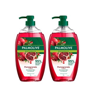 Bộ 2 sữa tắm Palmolive dạng gel chiết xuất Lựu & Xoài và Muối biển cho da mềm mịn, thơm sảng khoái 1L