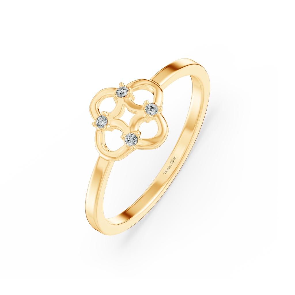 [BST Thần Tài 2026] Nhẫn Tierra Cát Kết Tài Lộc FNN5117, Vàng 10K/ 14K/ 18K, Đính Tấm CZ, Đại Cát Đại Lợi