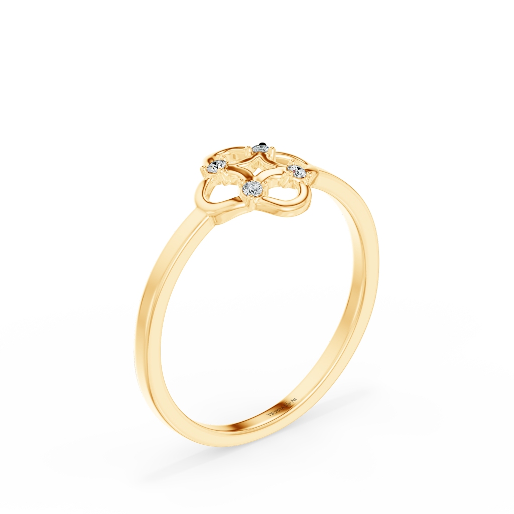 [BST Thần Tài 2026] Nhẫn Tierra Cát Kết Tài Lộc FNN5117, Vàng 10K/ 14K/ 18K, Đính Tấm CZ, Đại Cát Đại Lợi