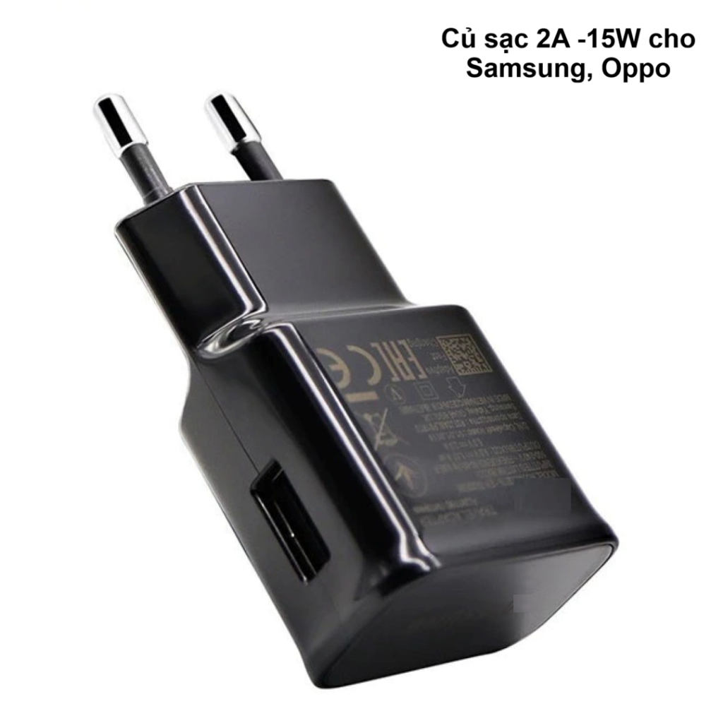 Củ Sạc 2A 15W – Bộ Sạc Nhanh USB Cho Điện Thoại Samsung / Android / iP – An Toàn, Tiện Lợi