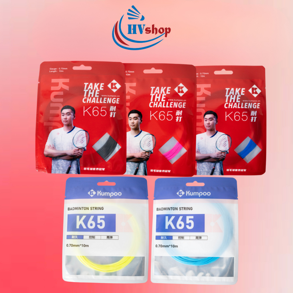 Dây cước đan vợt Kumpoo K65 chính hãng, màu cước đa dạng, độ bên cao, trợ lực tốt - HVShop