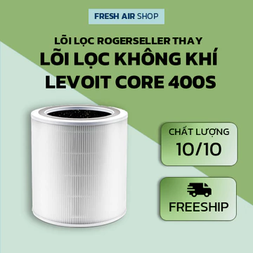 Lõi Lọc Rogerseller® tương thích Lõi lọc không khí cho máy Levoit Core 400S, màng lọc không khí Levoit Core 400s