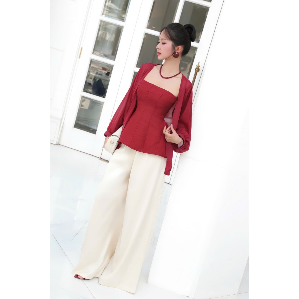 Orli Label | Silk Pants | Quần lụa Be nhạt