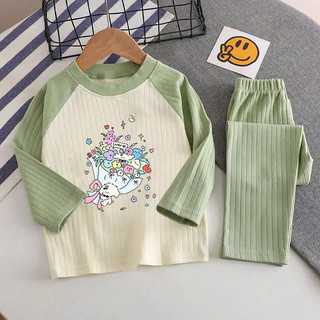 🌸 ĐỒ BỘ BÉ GÁI DÀI TAY GÂN MỀM MỊN – HÌNH DỄ THƯƠNG 🌸 DG428