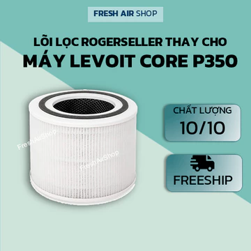 Lõi Lọc Rogerseller® tương thích Lõi lọc không khí cho máy Levoit Core P350, bộ lọc Levoit Core P350, màng lọc Levoit