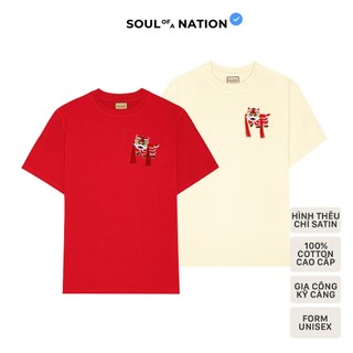 Áo thun unisex THÊU LÂN VIỆT kết hợp đính kết thủ công, form áo basic 100% cotton premium SOUL OF A NATION
