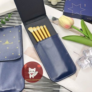 [AMORTALS] Set 5 Cọ Trang Điểm Mắt AMORTALS Ngôi Sao Kèm Túi Đựng Da, Starry Eye Makeup Brush, 96g