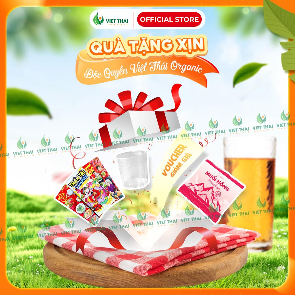 [HÀNG TẶNG KHÔNG BÁN] Deal Độc Quyền Mua Kèm Giấm Táo Việt Thái Organic (Muối Hồng, Ống Hút. Cốc Đong, MGG)