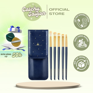 [AMORTALS] Set 5 Cọ Trang Điểm Mắt AMORTALS Ngôi Sao Kèm Túi Đựng Da, Starry Eye Makeup Brush, 96g