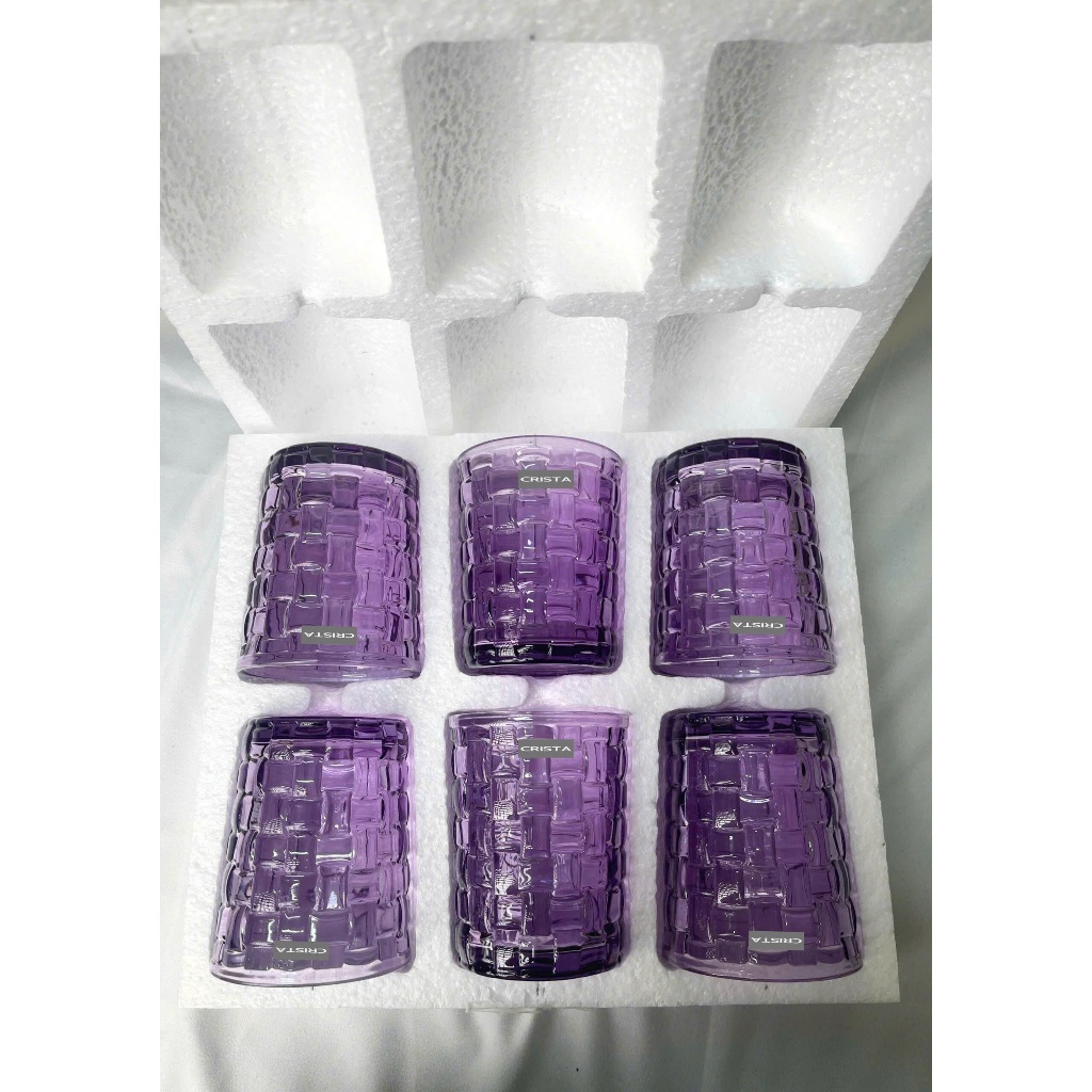 Bộ Cốc Bình Hũ Thủy Tinh Tím Crista Home Việt Nam Chính Hãng 280ml 350ml Bình 1L Lọ Hoa Hũ Mứt 3 Chân - bán sỉ SLL