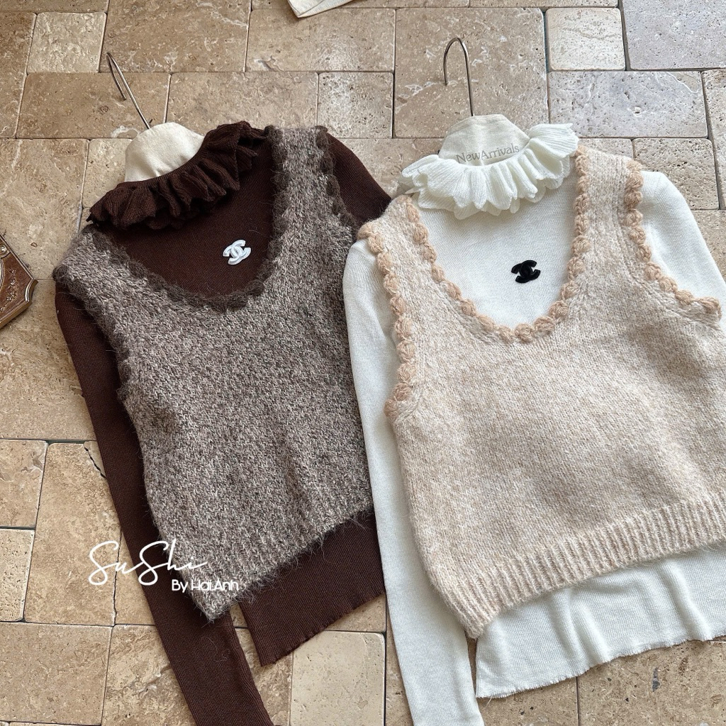 [𝐒𝐮𝐙𝐲] Set Áo Len Gile + Len Bèo QCCC Loại 1