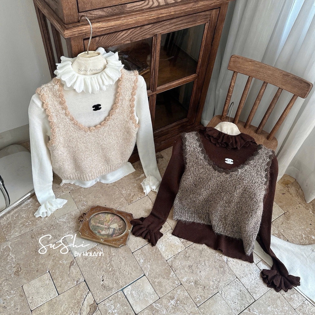 [𝐒𝐮𝐙𝐲] Set Áo Len Gile + Len Bèo QCCC Loại 1