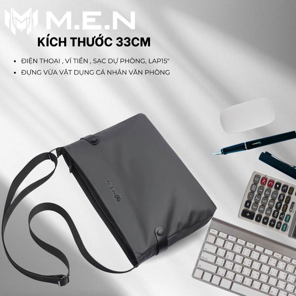 Túi đeo chéo cá tính SLEK M.E.N đen ngầu [HÌNH THẬT]