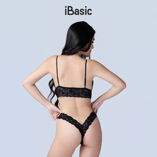 [SEASON OF LOVE] Áo ngực Áo lót Bralette mút mỏng không gọng satin phối ren iBasic thoải mái gợi cảm màu đen BRAW171