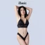 Áo ngực Áo lót Bralette mút mỏng không gọng satin phối ren iBasic thoải mái gợi cảm màu đen BRAW171