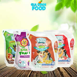 SỮA trái cây KUN dạng túi hương nho/ cam/ dâu/ lúa mạch - 110ml/túi