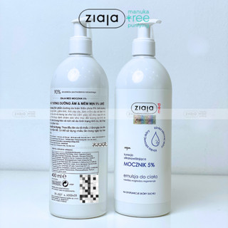 Nhũ Tương Dưỡng Ẩm Toàn Thân Mềm Mượt Ziaja Med Mocznik 5% Urê Làm Mềm Và Tái Tạo Da 400ml