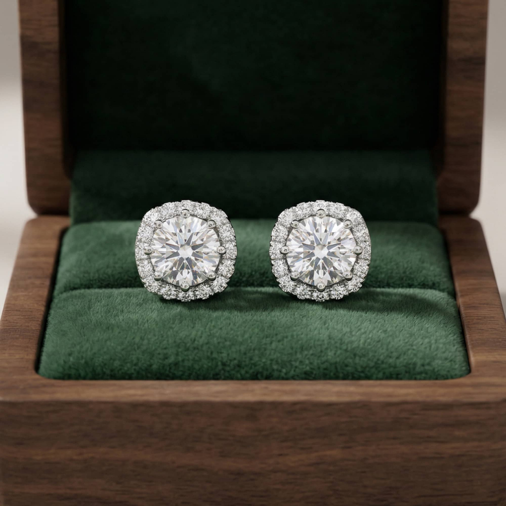 Bông tai bạc nữ đính đá cao cấp phong cách Hàn Quốc hiện đại sang chảnh dành cho nữ ChicEar Jewelry A531