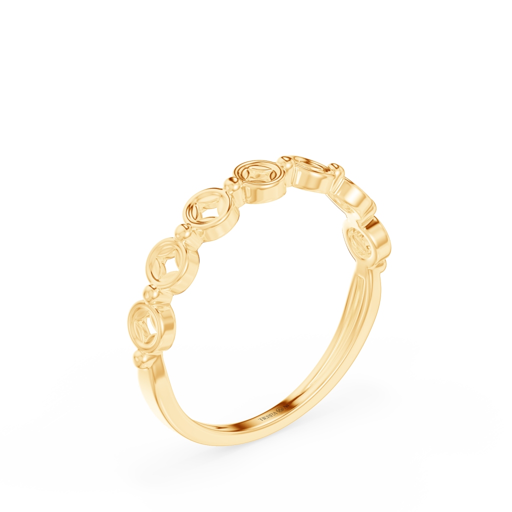 [BST Thần Tài 2026] Nhẫn Tierra Hỷ Khí Vẹn Tròn FNN5118, Vàng 10K/ 14K/ 18K, Mang May Mắn Vượng Tài Lộc