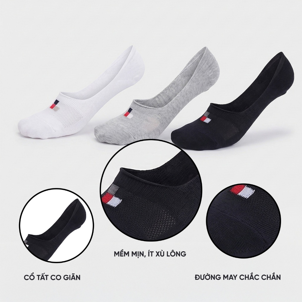 COMBO 2 Tất vớ nam giày lười Bizmen cổ thuyền công nghệ nano bạc khử mùi tốt BSC005EDP02