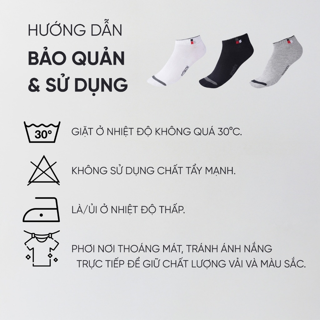 Bộ 2 tất vớ nam cổ ngắn Bizmen sợi cotton cao cấp, thấm hút mồ hôi tốt BSC006EDP02
