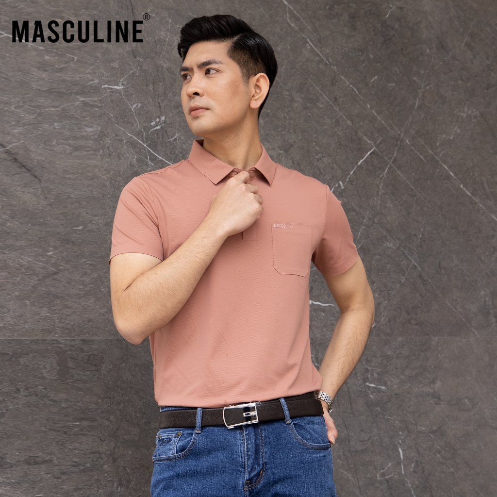 Áo polo nam cao cấp MASCULINE MPL511 Regular Fit tôn dáng chất liệu tơ tằm giữ form ít nhăn