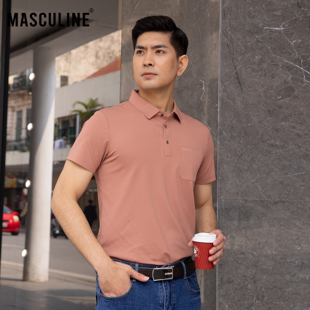 Áo polo nam cao cấp MASCULINE MPL511 Regular Fit tôn dáng chất liệu tơ tằm giữ form ít nhăn