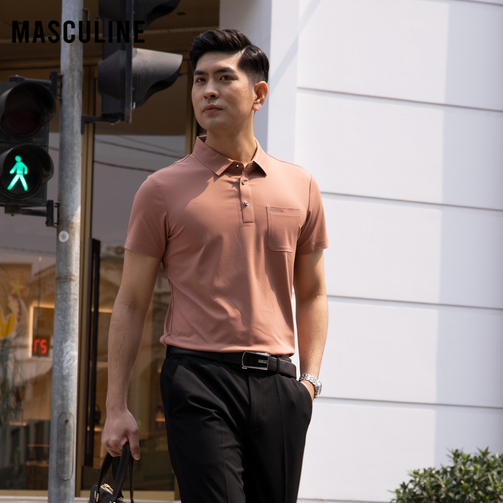 Áo polo nam cao cấp MASCULINE MPL511 Regular Fit tôn dáng chất liệu tơ tằm giữ form ít nhăn