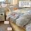 Bộ chăn ga gối 4 món đũi mix ren Memminbedding Luxury chất liệu thoáng mát, bảng màu tươi sáng năng động